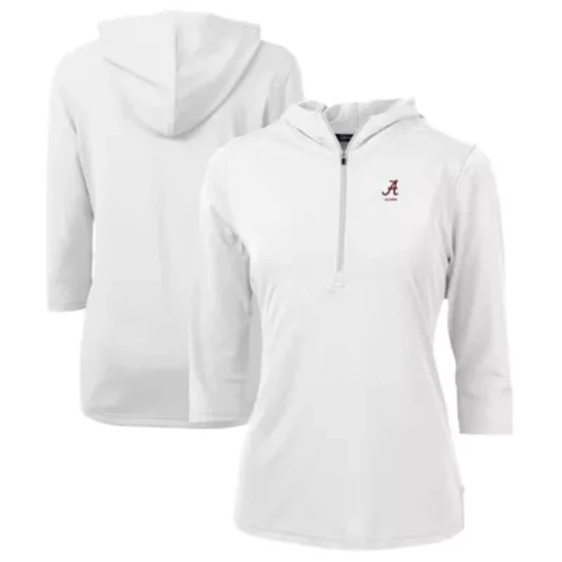 Alabama Crimson Tide NCAA Alumni DryTec Virtue Eco Pique Recycled Half-Zip Pullover Hoodie