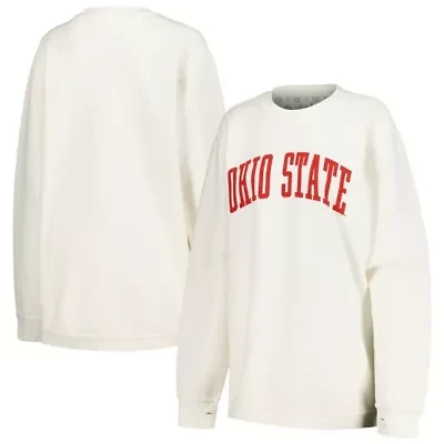 NCAA Ohio State Buckeyes Comfy Corded Vintage Wash Basic Arch Pullover Sweatshirt