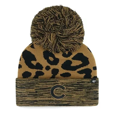 MLB Chicago Cubs Rosette Cuffed Knit Hat with Pom