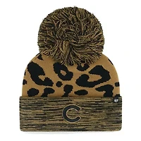 MLB Chicago Cubs Rosette Cuffed Knit Hat with Pom