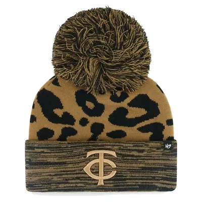 MLB Minnesota Twins Rosette Cuffed Knit Hat with Pom