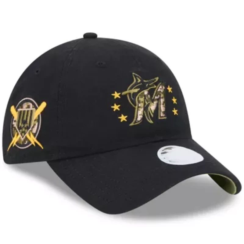 MLB Miami Marlins 2024 Armed Forces Day 9TWENTY Adjustable Hat