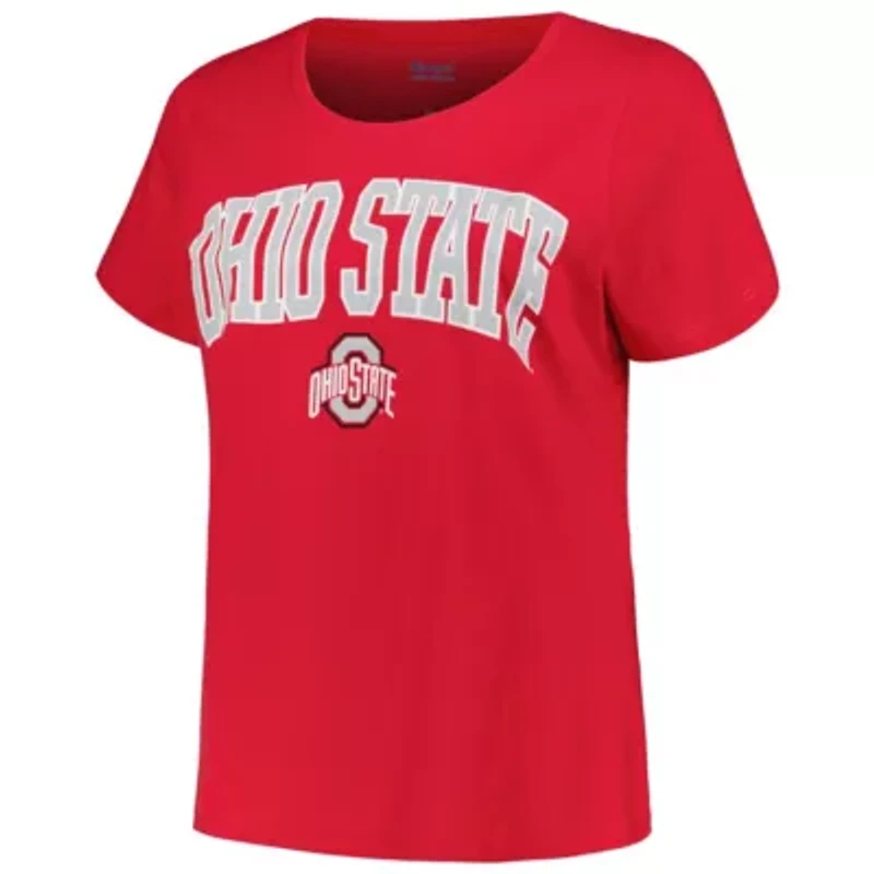 NCAA Ohio State Buckeyes Plus Arch Over Logo Scoop Neck T-Shirt