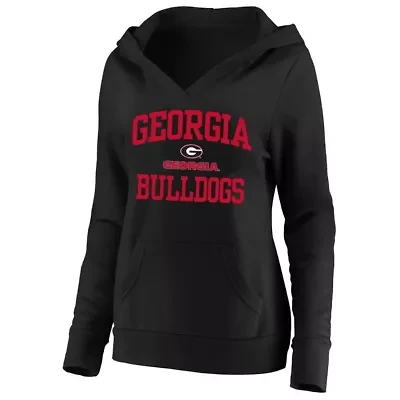 NCAA Georgia Bulldogs Plus Heart & Soul Notch Neck Pullover