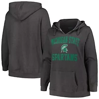 NCAA Michigan State Spartans Plus Heart & Soul Notch Neck Pullover