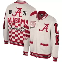 Alabama Crimson Tide NCAA Unisex Wild Collective Full-Zip Jacquard Sweater