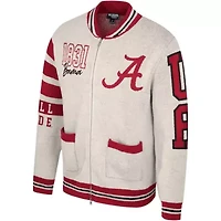 Alabama Crimson Tide NCAA Unisex Wild Collective Full-Zip Jacquard Sweater