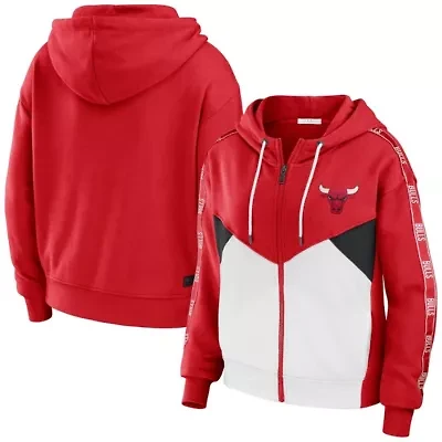 NBA Chicago Bulls Color-Block Full-Zip Hoodie