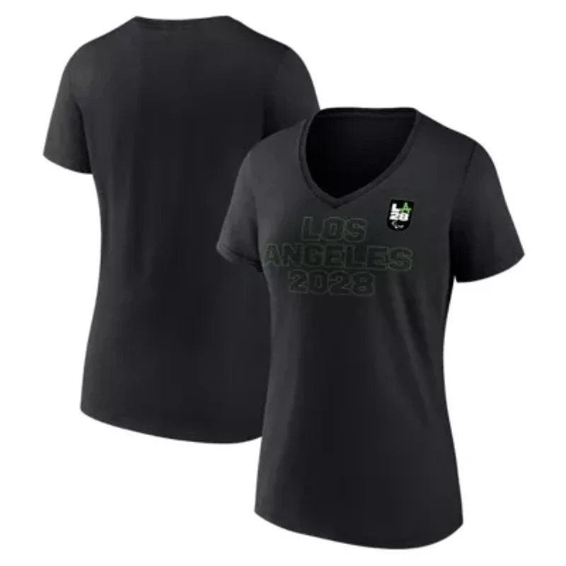 IOC Fanatics LA28 Paralympic Games Neon Outline V-Neck T-Shirt