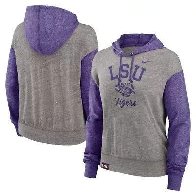 NCAA Nike LSU Tigers Blitz Color Block Legacy Pullover Hoodie