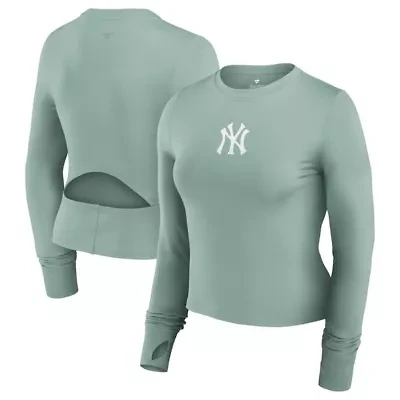 MLB Fanatics New York Yankees Studio Fitted Long Sleeve Gym Top