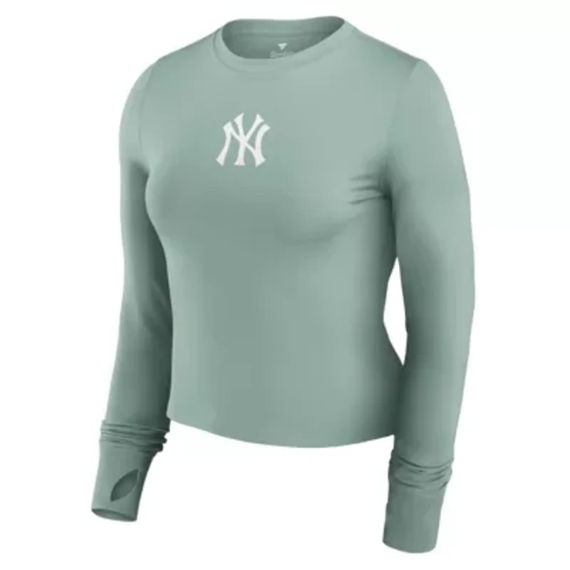 MLB Fanatics New York Yankees Studio Fitted Long Sleeve Gym Top