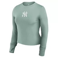 MLB Fanatics New York Yankees Studio Fitted Long Sleeve Gym Top