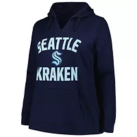 NHL Deep Sea Seattle Kraken Plus Arch Over Logo Pullover Hoodie