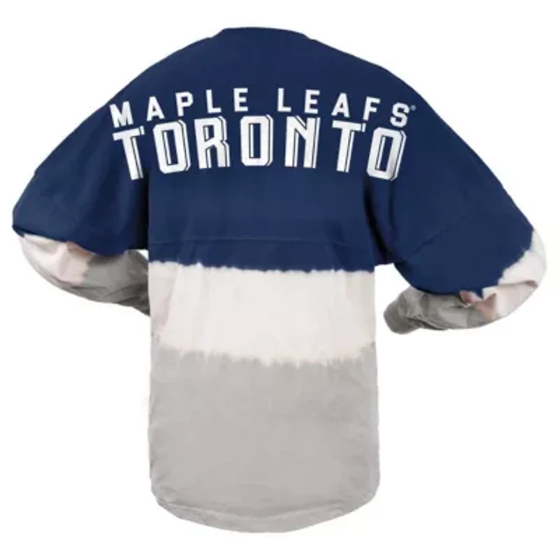 NHL Fanatics Blue/Gray Toronto Maple Leafs Ombre Long Sleeve T-Shirt