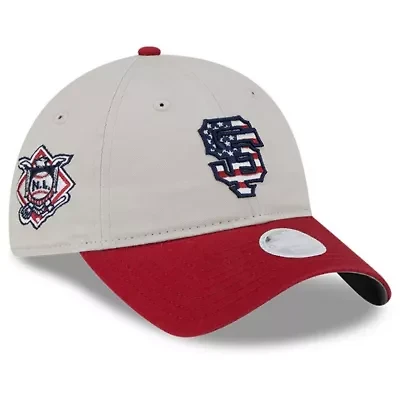 MLB Khaki/Red San Francisco Giants 2024 Fourth of July 9TWENTY Adjustable Hat