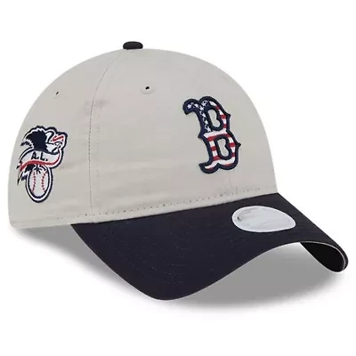 Boston Red Sox MLB Khaki/Black Boston Sox 2024 Fourth of July 9TWENTY Adjustable Hat