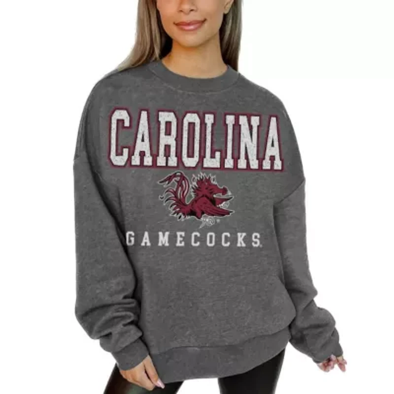 NCAA South Carolina Gamecocks Distressed Fleece Pullover Sweatshirt