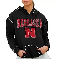 NCAA Nebraska Huskers Studded Pullover Hoodie