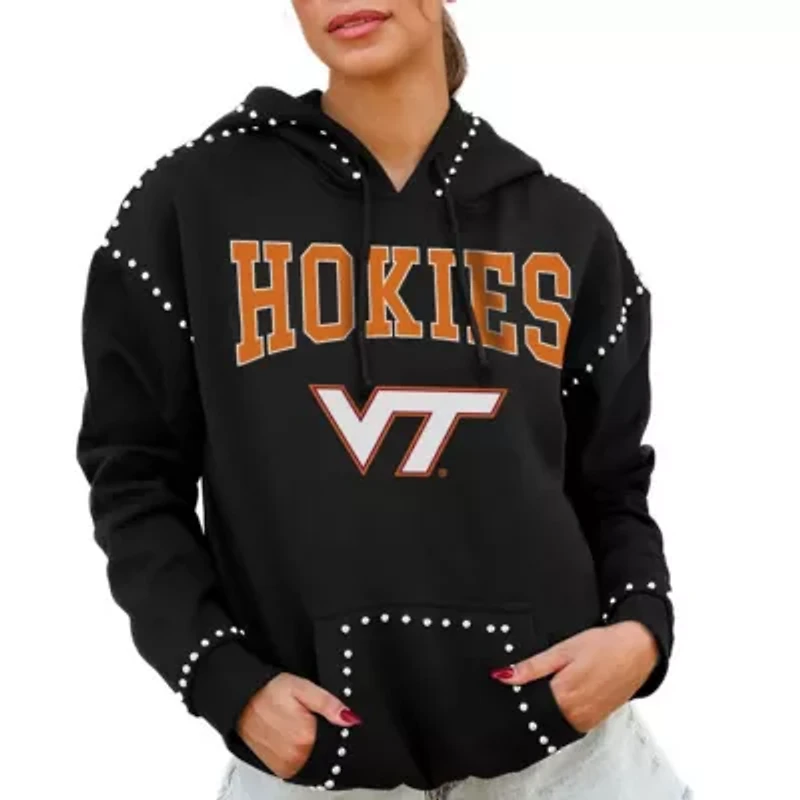 NCAA Virginia Tech Hokies Studded Pullover Hoodie