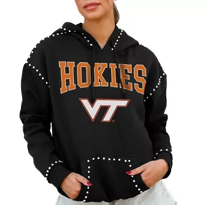 NCAA Virginia Tech Hokies Studded Pullover Hoodie
