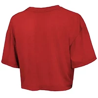 MLB Texas Rangers 2023 World Series s Best Face Forward Boxy Cropped Tri-Blend T-Shirt