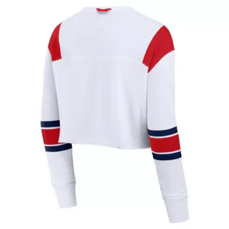 MLB Fanatics St. Louis Cardinals Stretch Cropped Fashion Long Sleeve T-Shirt