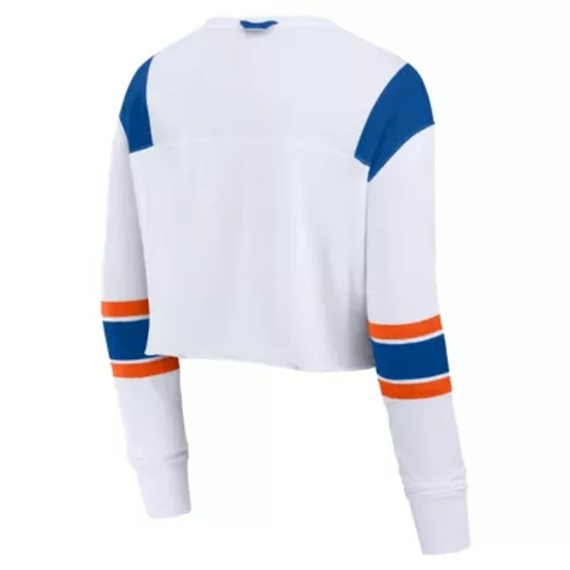 NCAA Fanatics Florida Gators Training Camp Cropped Long Sleeve V-Neck Fashion Top