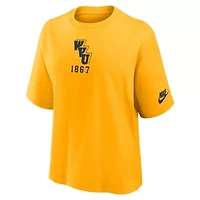 NCAA Nike West Virginia Mountaineers Legacy Established Boxy T-Shirt