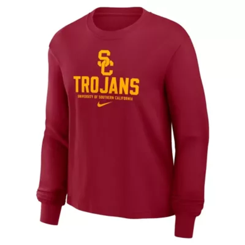 NCAA Nike USC Trojans Primetime University Boxy Long Sleeve T-Shirt
