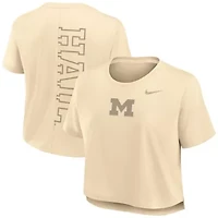 NCAA Nike Michigan Wolverines Performance Cropped T-Shirt