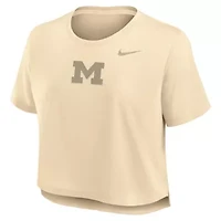 NCAA Nike Michigan Wolverines Performance Cropped T-Shirt
