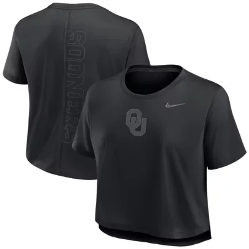 NCAA Nike Oklahoma Sooners Performance Cropped T-Shirt