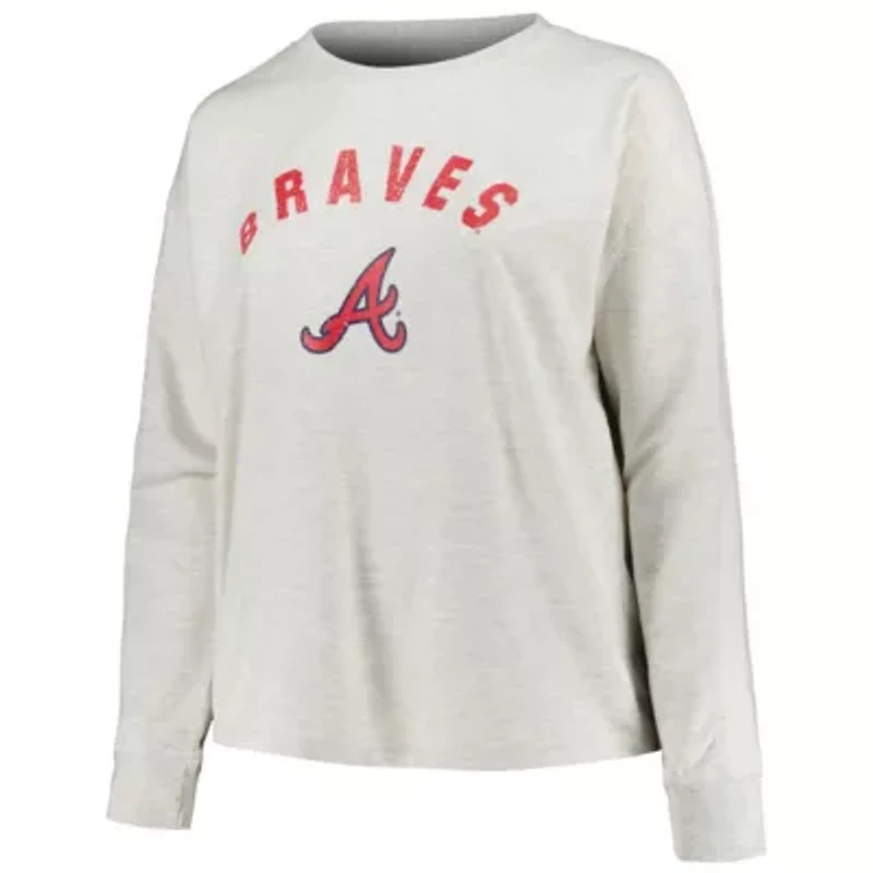 MLB Atlanta Braves Plus French Terry Pullover Sweatshirt
