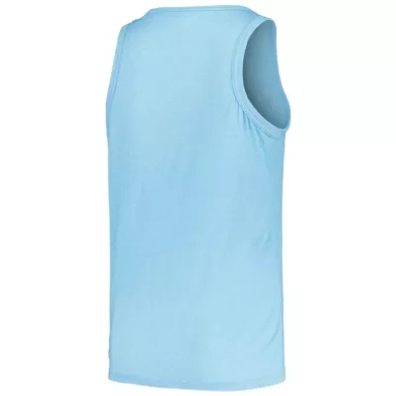 MLB Light Los Angeles Dodgers Plus Curvy High Neck Tri-Blend Tank Top