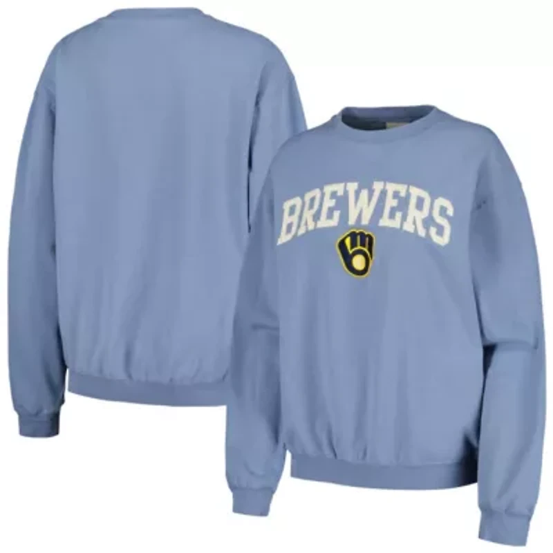 MLB Milwaukee Brewers Pigment Dye Pullover Sweatshirt