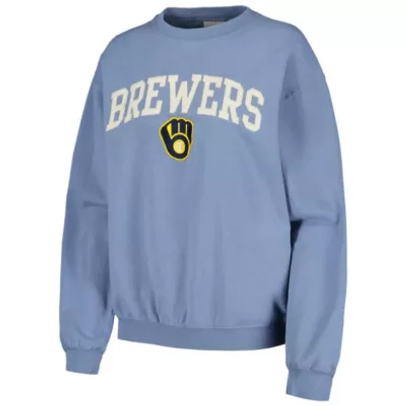 MLB Milwaukee Brewers Pigment Dye Pullover Sweatshirt