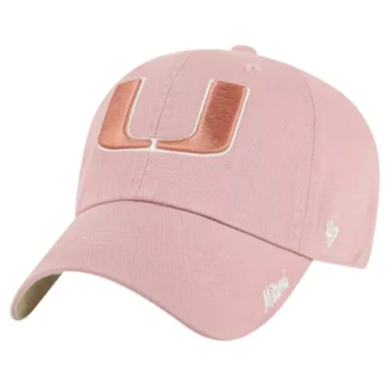Miami (FL) Hurricanes NCAA Light Miami Hurricanes Dusty Miata Clean Up Adjustable Hat