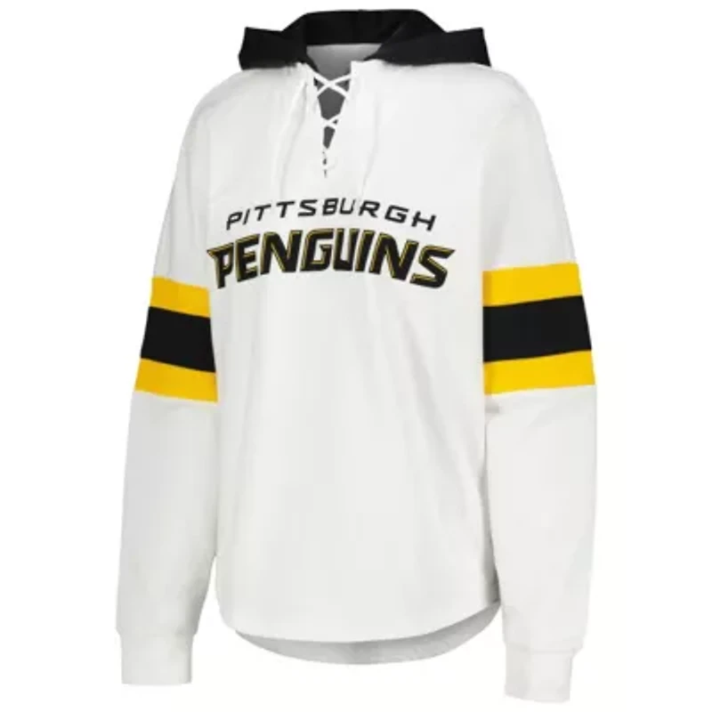 NHL Pittsburgh Penguins Goal Zone Long Sleeve Lace-Up Hoodie T-Shirt