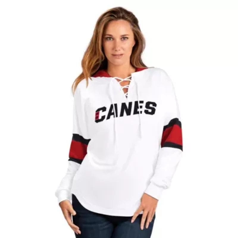NHL Carolina Hurricanes Goal Zone Long Sleeve Lace-Up Hoodie T-Shirt