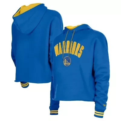 NBA Golden State Warriors Boxy Raw Edge Pullover Hoodie
