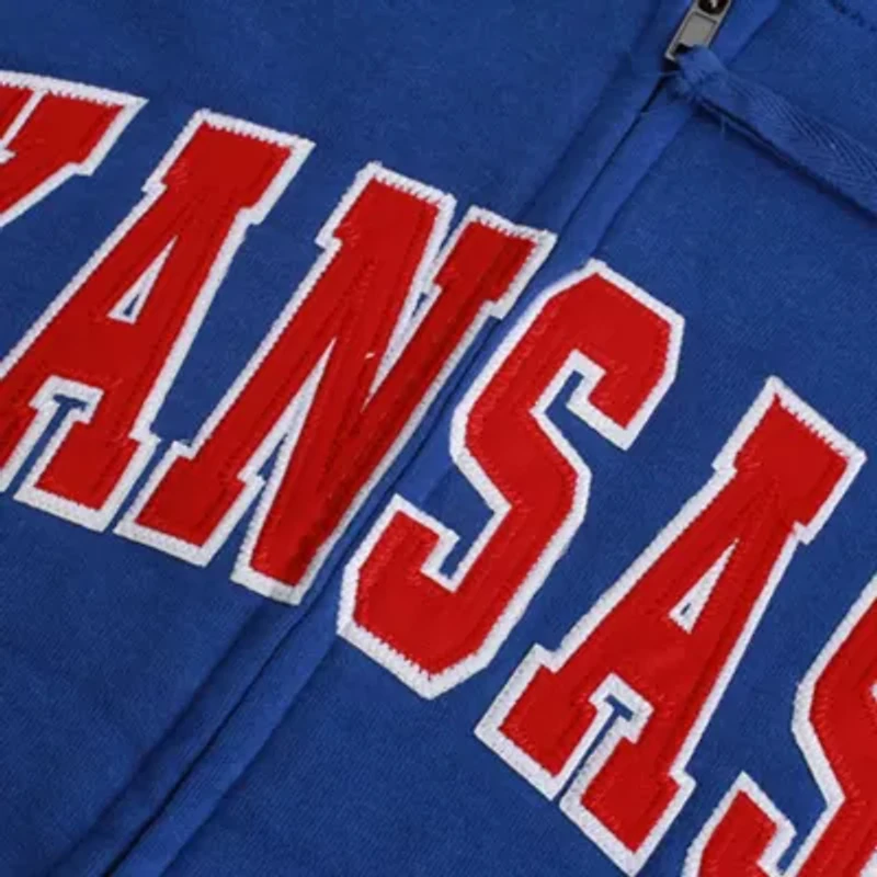 NCAA Kansas Jayhawks Arched Name Full-Zip Hoodie