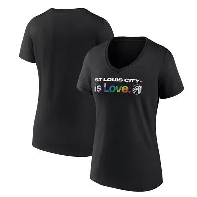 MLS Fanatics St. Louis City SC Lucky Pride V-Neck T-Shirt