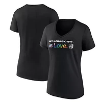 MLS Fanatics St. Louis City SC Lucky Pride V-Neck T-Shirt