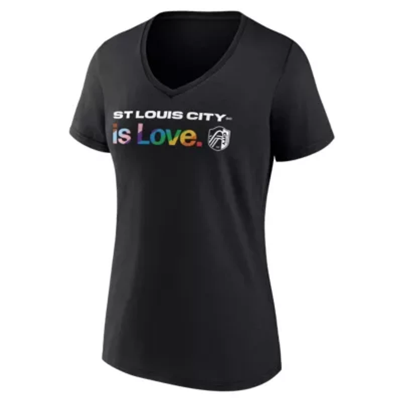 MLS Fanatics St. Louis City SC Lucky Pride V-Neck T-Shirt
