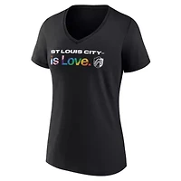 MLS Fanatics St. Louis City SC Lucky Pride V-Neck T-Shirt