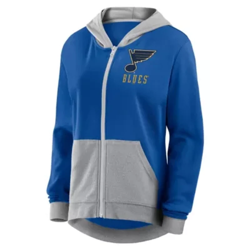 NHL Logo Athletic St. Louis Blues Hit It French Terry Full-Zip Hoodie
