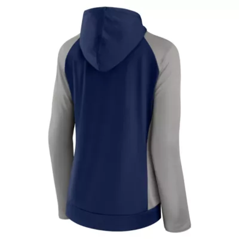 MLS Fanatics Navy/Gray Philadelphia Union Iconic Raglan Full-Zip Hoodie