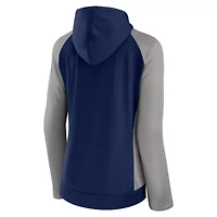 MLS Fanatics Navy/Gray Philadelphia Union Iconic Raglan Full-Zip Hoodie