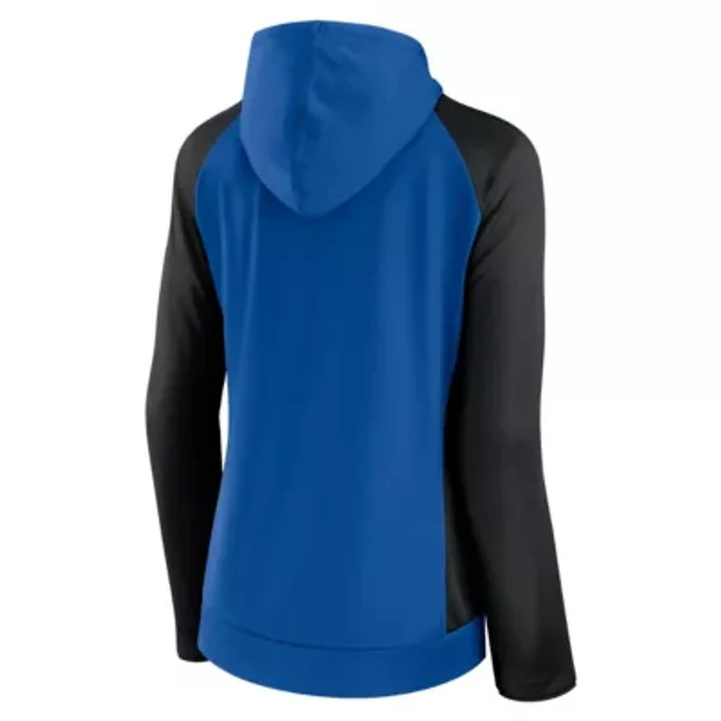 MLS Fanatics Blue/Black San Jose Earthquakes Iconic Raglan Full-Zip Hoodie